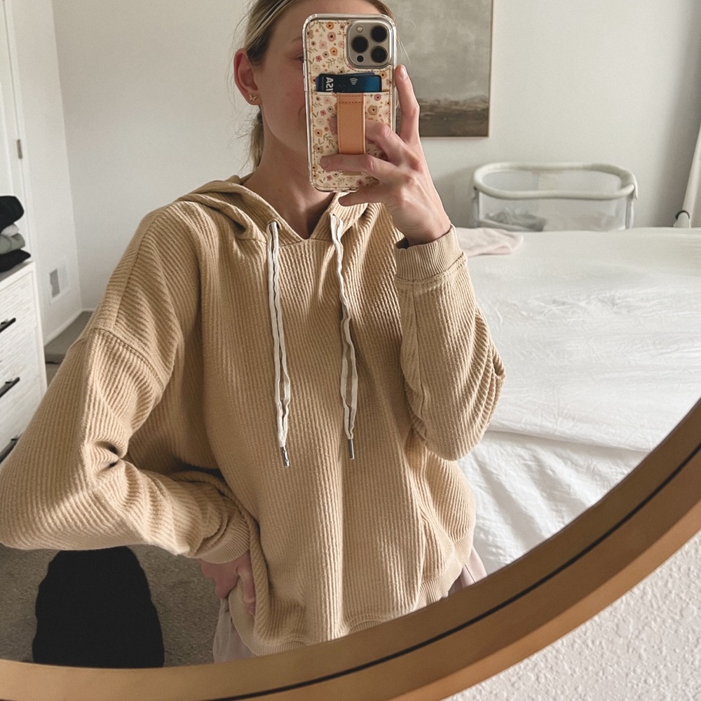 Aerie ribbed pullover hoodie
